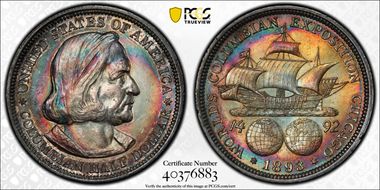 1893 50C Columbian MS62