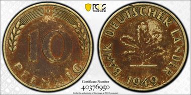 1949-D 10 Pfg J-378 N1