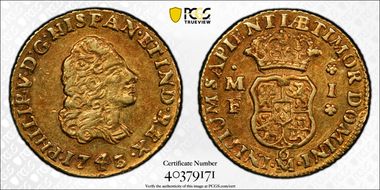 1743-Mo MF Escudo Calico-1763 AU55