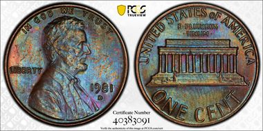 1981-D 1C MS64BN