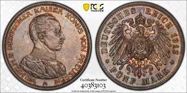 1913-A 5 Mk J-114 AU58