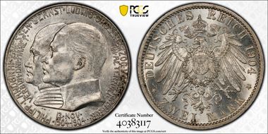 1904 2 Mk 400th Birthday J-74 AU58