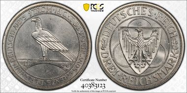 1930-E 3 Mk Rhineland J-345 MS63