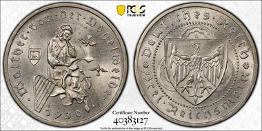 1930-A 3 Mk Vogelweide J-344 MS63