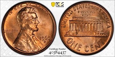 1960-D 1C Large Date MS65RD