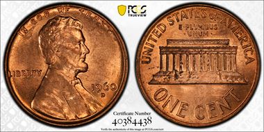 1960-D 1C Small Date MS64RD