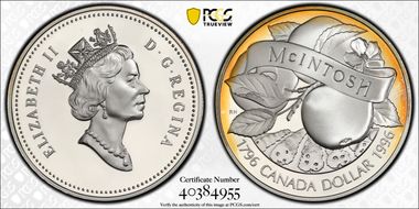 1996 S$1 McIntosh PR69DCAM