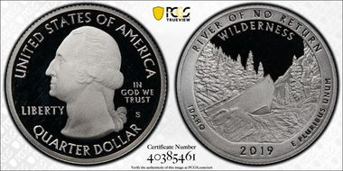 2019-S 25C Frank Church River of No Return NP - Silver PR67DCAM