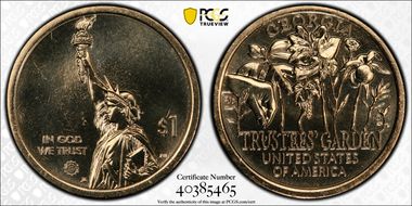 2019-D $1 American Innovation GA Trustees' Garden Pos. A MS66