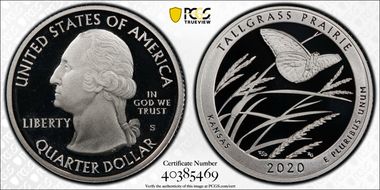 2020-S 25C Tallgrass Prairie NP - Silver PR69DCAM