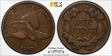 1857 1C Flying Eagle VF20