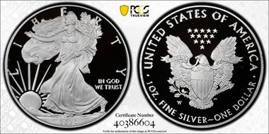 2020-W  $1 Silver Eagle PR70DCAM