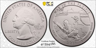 2019-P 25C War in the Pacific NP 5 oz Silver SP69