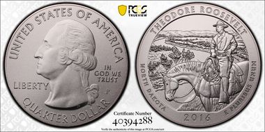 2016-P 25C Theodore Roosevelt NP 5 oz Silver SP70