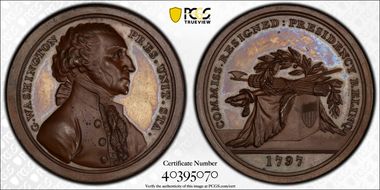 (ca. 1806-7) AE Medal GW-58, Sansom Original MS65BN
