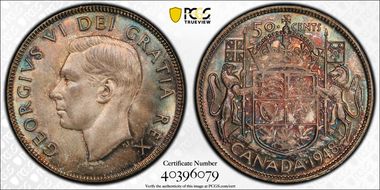 1948 50C Narrow Date MS64+