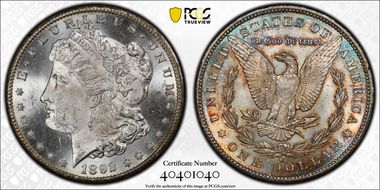 1892-CC $1 MS63+