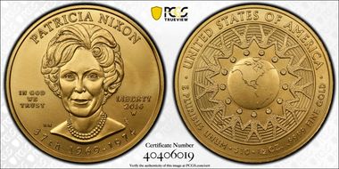 2016-W $10 Patricia Nixon MS69