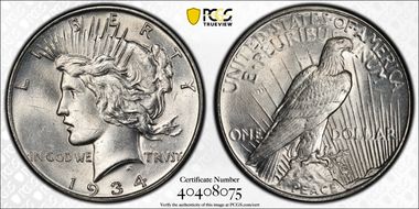 1934 $1 MS62