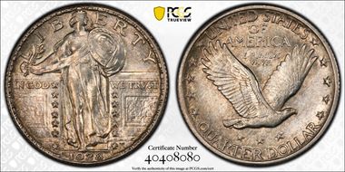 1928 25C AU58