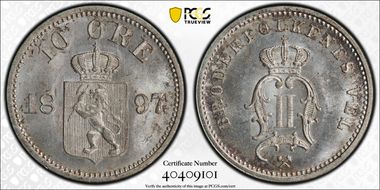1897 10 Øre MS65+