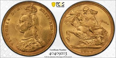 1890-S Sov S-3868 DISH S13 1st Obverse MS63+