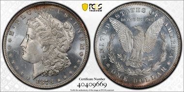 1878 7/8TF $1 VAM 34, 7/4 Weak MS64