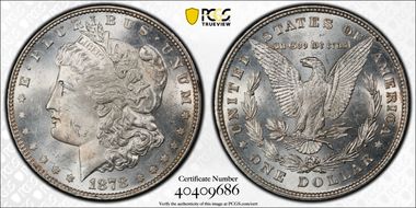 1878 8TF $1 VAM 14 Chip in Ear MS63