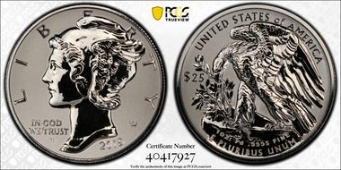 2019-W $25 Palladium, Reverse Proof PR70