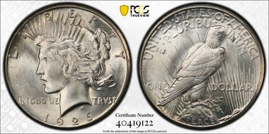 1926 $1 VAM 1A, Broken Wing MS64