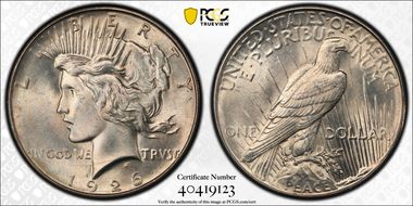 1926-D $1 VAM 1B Extra Hair MS64