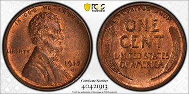1917-S 1C MS63RB