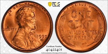 1950-D 1C MS65RD