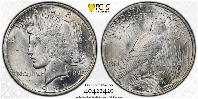 Cert 40422420 - Coin Image