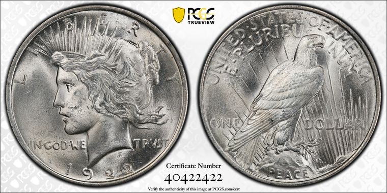 Cert 40422422 - Coin Image