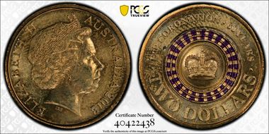 2013 $2 Coronation Colorized MS64