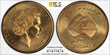 2002 $1 Year of the Outback MS68