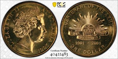 2001-C $1 Army MS68