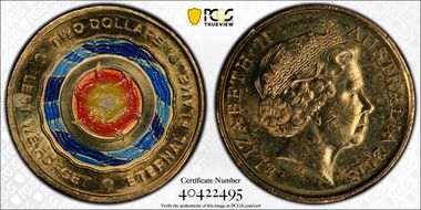 2018 $2 Lest We Forget Eternal Flame Colorized MS65