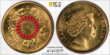2015 $2 Lest We Forget Colorized MS66