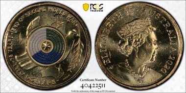 2020 $2 75th Ann End of WWII Colorized MS64