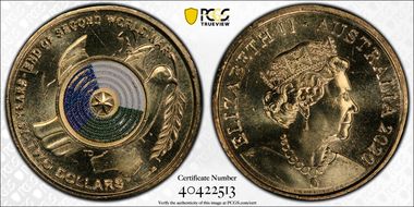 2020 $2 75th Ann End of WWII Colorized MS66