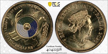 2020 $2 75th Ann End of WWII Colorized MS65