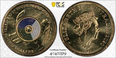 2020 $2 75th Ann End of WWII Colorized MS65