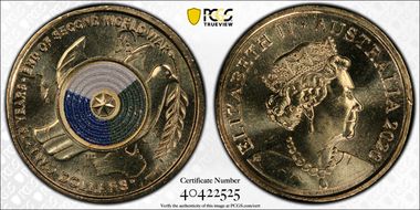 2020 $2 75th Ann End of WWII Colorized MS66