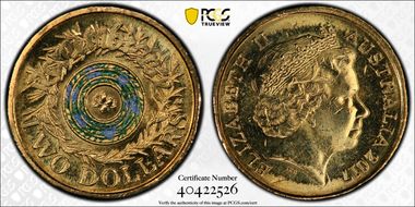 2017 $2 Remembrance Day Colorized MS65