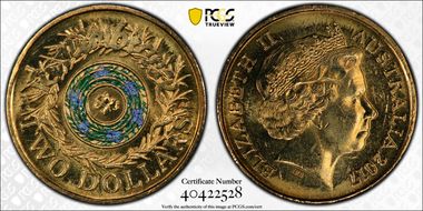 2017 $2 Remembrance Day Colorized MS65