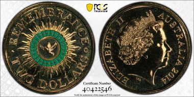 2014-C $2 Remembrance Colorized MS68