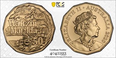2020 50C Waltzing Matilda MS67