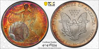 2007 $1 Silver Eagle MS68